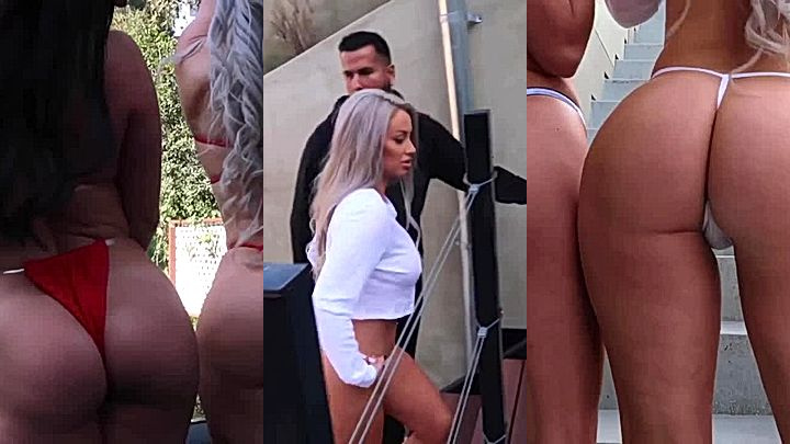 Hot american girls teasing with nude body play in puble leaked for Laci Kay Somers fans