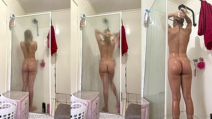 Bree Louise shows off her amazing body in the shower leaked naked video