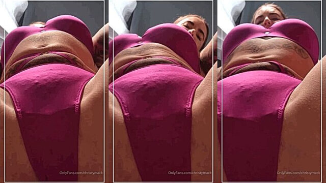 horny sexy model Christy Mackspread her coochie wide