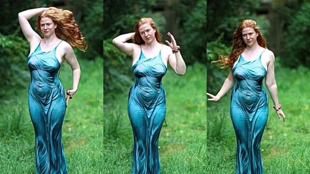 hot thick white girl Imogen Lucie shows off her curves