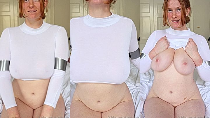 naughty onlyfans model  Imogen Lucie grabs her huge tits