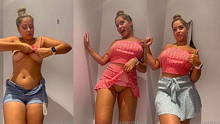 hot naughty model Paola skye strip herself naked and rus her hand all over her body