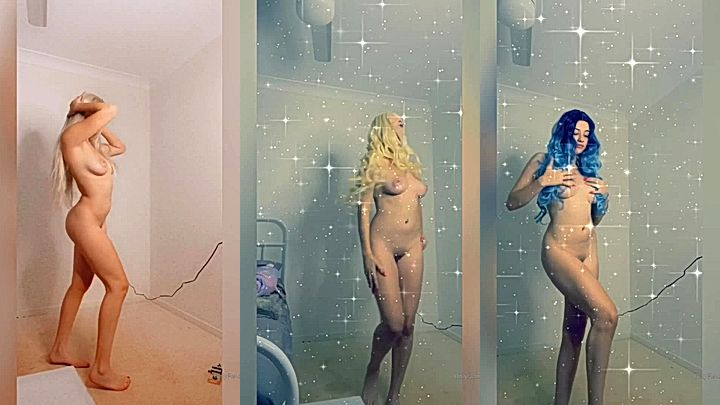 slutty model Bree Louise poses on video