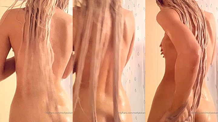 naked onlyfans slut Molly Eskam, plays with her perfect breast