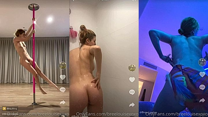 bad girl Bree Louise shaking her fat ass on livestream