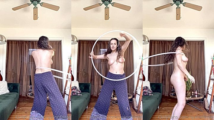 playing with my hula hoop while i remove my shirt onlyfans leak QuinnFinite