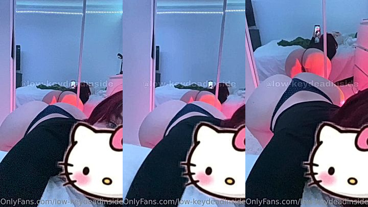 LowKeyDeadInside sexy big ass shaking off her ass on the bed onlyfans leak