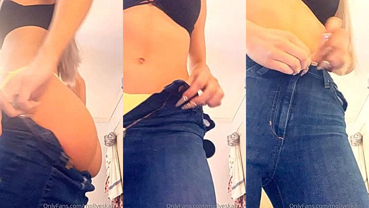 jeans is too tight for big fat ass model Molly Eskam