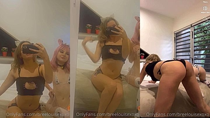 naughty freak Bree Louise wiggle her sexy onlyfans model shakes her big bum bum