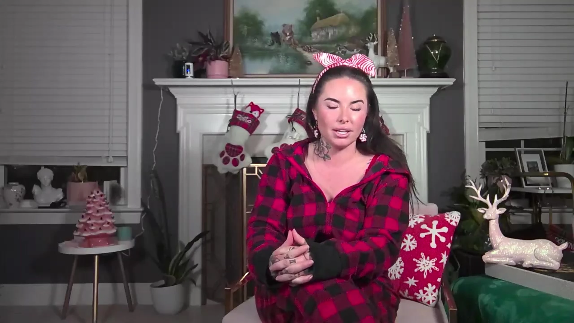 naughty hot model Christy Mack slowly strip herself and shwo off her curves