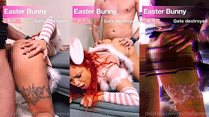 easter hot bunny yourlilangelmia gets pounded in the ass rough sex video