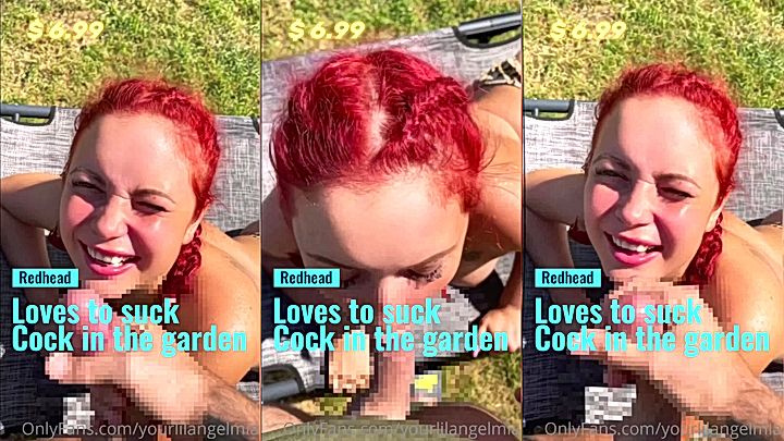 hot redhead girl yourlilangelmia loves to suck cock onlyfans