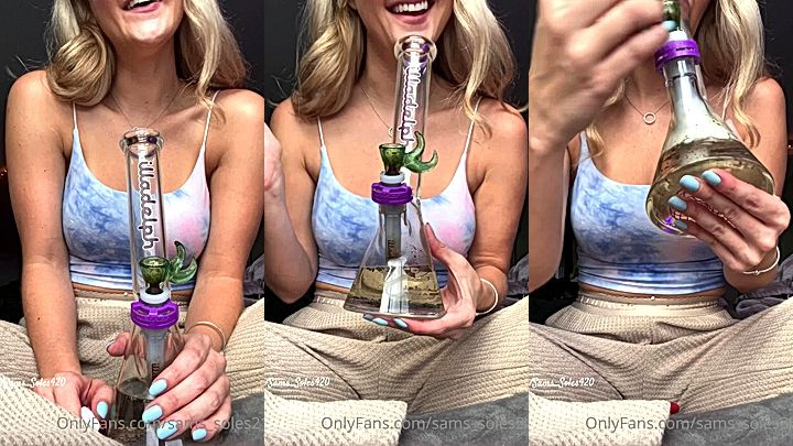 naughty freaky american model Sams soles21 smoking pot before you come over