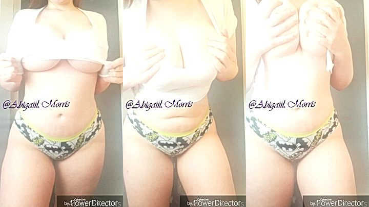 naughty onlyfans model Abigaiil Morris jiggles her natural  huge tits