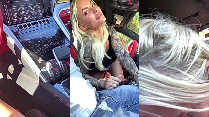 freakly dirty hot model Viking Barbiegags on huge cock, white girl moans as she suck sloppy uge cock