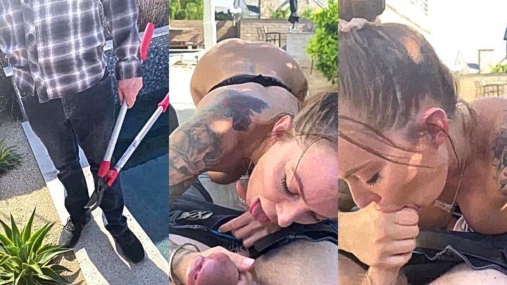 naughty onlyfans model Viking Barbie sucks big white cock naked big ass