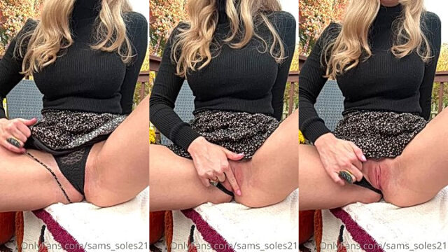 sexy erotic video of sexy model  Sams soles21 thrusting her pussy before you come