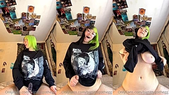 naughty sexy big booty Bigtittygothegg rides huge cock till sh reach cimax