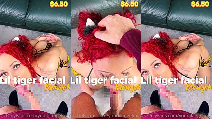 pretty red hair girl yourlilangelmia gives hard blowjob