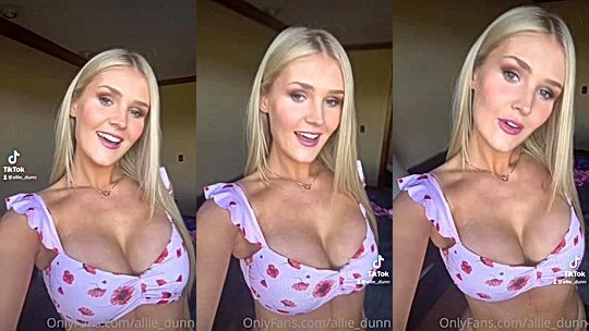 bratty girl Allie Dunn’s busty tits are begging for attention