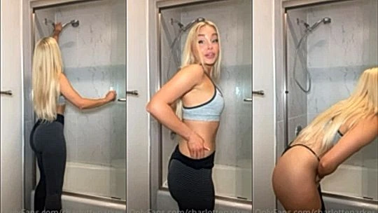 freaky onlyfans slut Chloe Lamb naughty strip tease in front of the camera