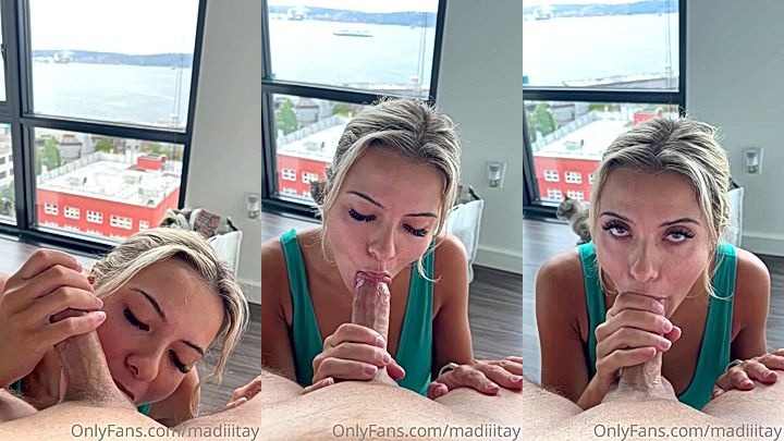 naughty american Madiiitay gags on huge cock slow and steady, leaked onlyfans