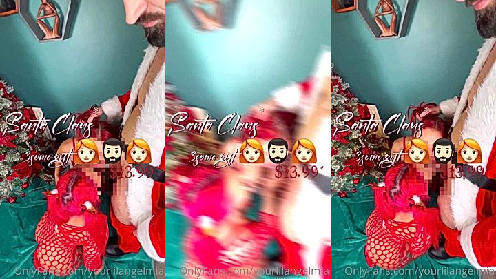 santa with the best christmas gift – threesome yourlilangelmia sextape