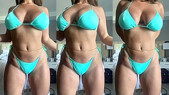 sexy horny girl Amber Ajami in her new bikini onlyfans