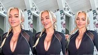 naked wild blonde bitch Lindsey Pelas play with you and show off her massive boobs clevage