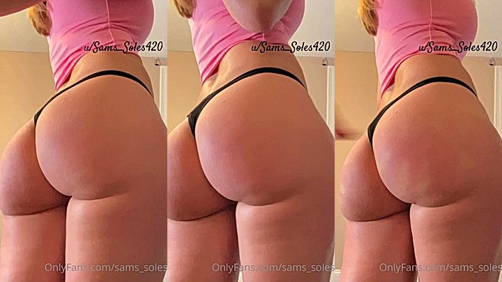 leaked video of naughty american model Sams soles21 fondling her big ass just to make you happy