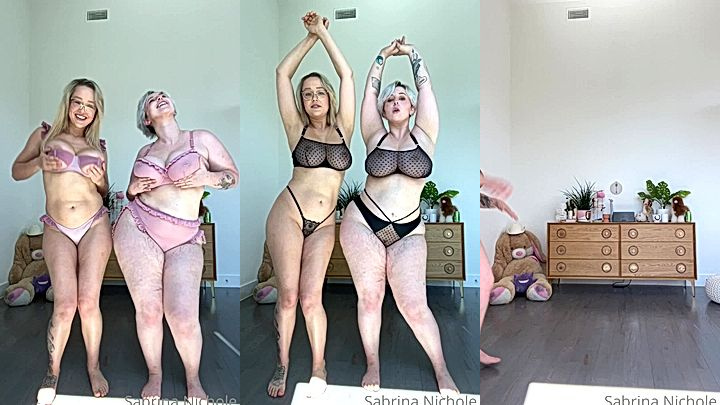 Sabrina Nichole and her busty friend are both showing off their sexy body in their bikini