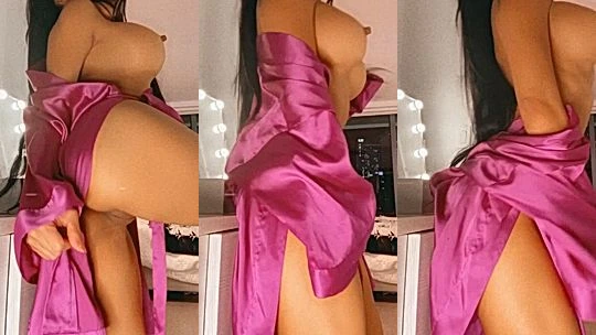 onlyfans leak girl CJ Miles titty tease and booty tease in dress hard leaked onlyfans video