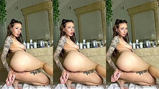 onlyfans hot model Elise Laurenne using a dildo while thinking about you