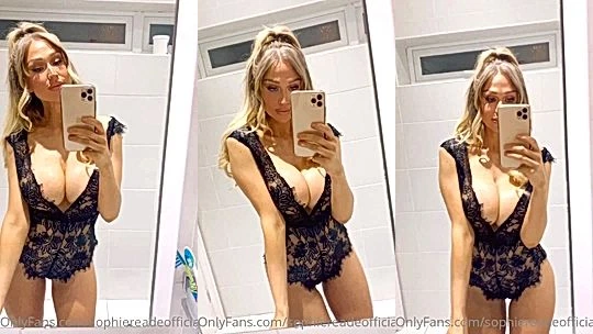 naughty sexy hot model Sophie Reade send a video to her whale subscriber, flaunting her big boobs in lacy lingerie