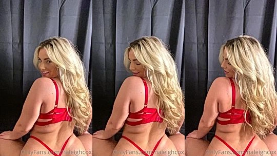 onlyfans leak babe Haleigh Cox booty tease in lingerie on bed leaked onlyfans