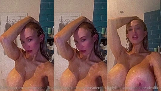 naughty wet onlyfans model Sophie Reade shows of her wet big boobs